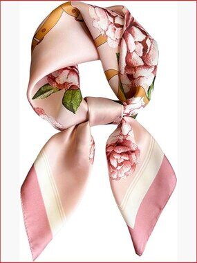Lightweight Fashion Silk Satin Hair Bandana Scarf for Women Neck Scarf